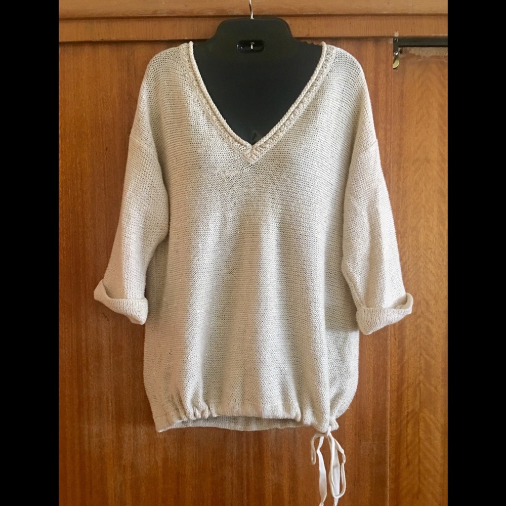 Pretty cream colored pullover sparkle sweater